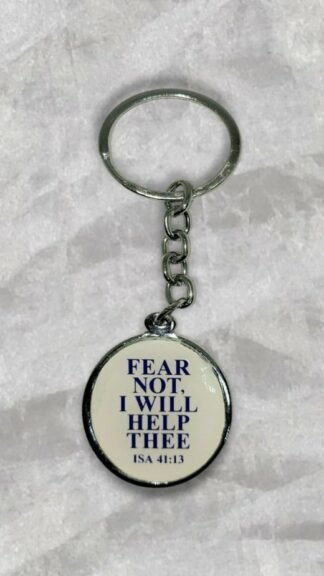 4.5 Inch Silver Covered Key chain