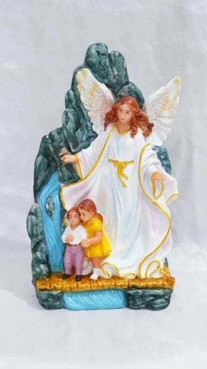 11.5 Inch Poly Marble Guardian Angel Statue
