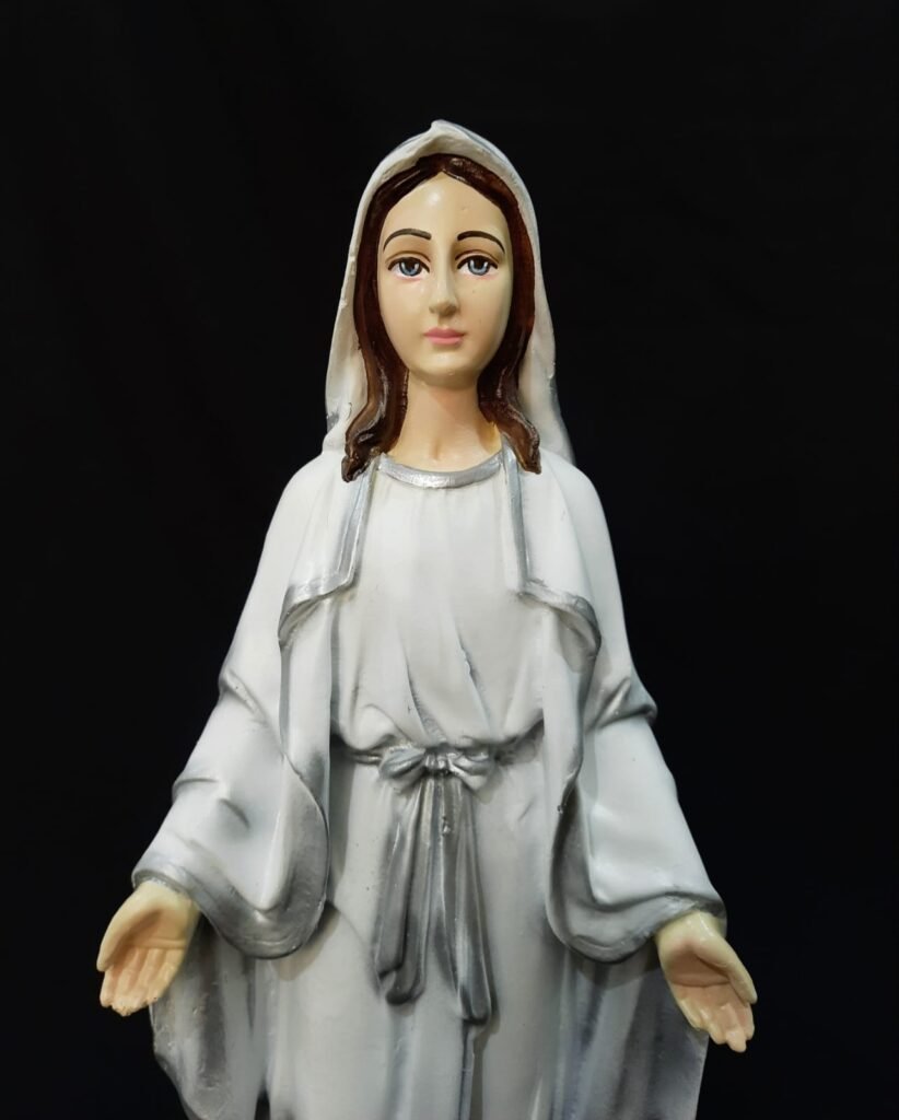 12 Inch Poly Marble Immaculate Mary Statue