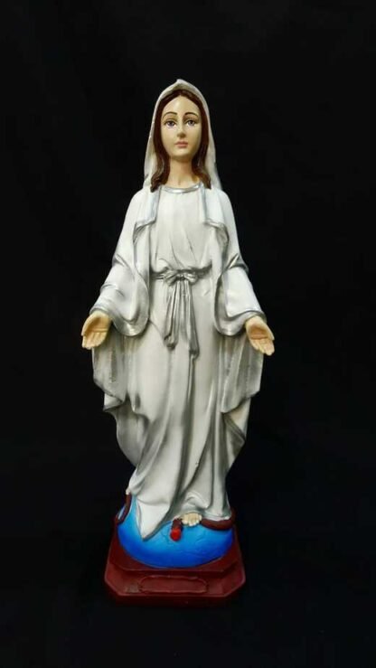 12 Inch Poly Marble Immaculate Mary Statue