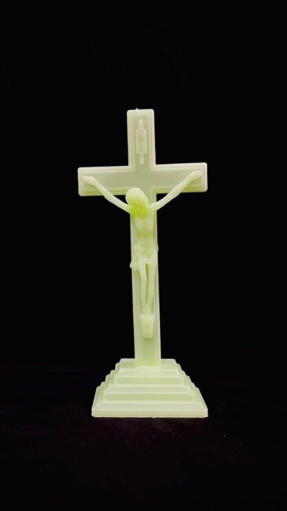 9 Inch Florescent Green Crucifix
