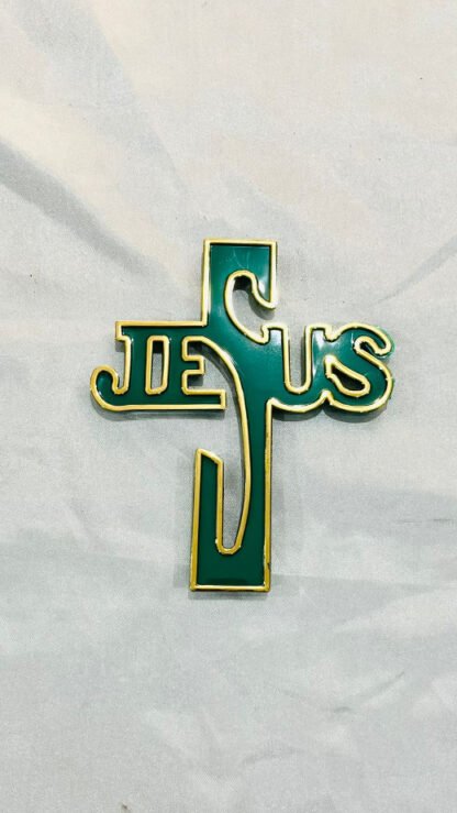 5*4 Inch Jesus Green Colored Door Sticker