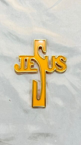 5*4 Inch Jesus Yellow Colored Door Sticker