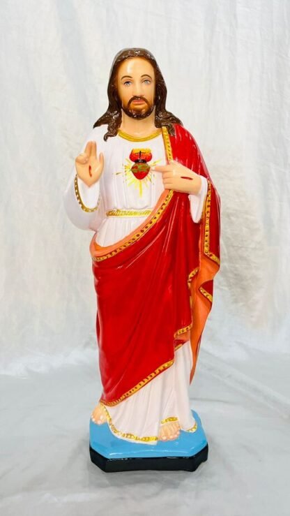 Shop Fiber Sacred Heart Jesus Statue