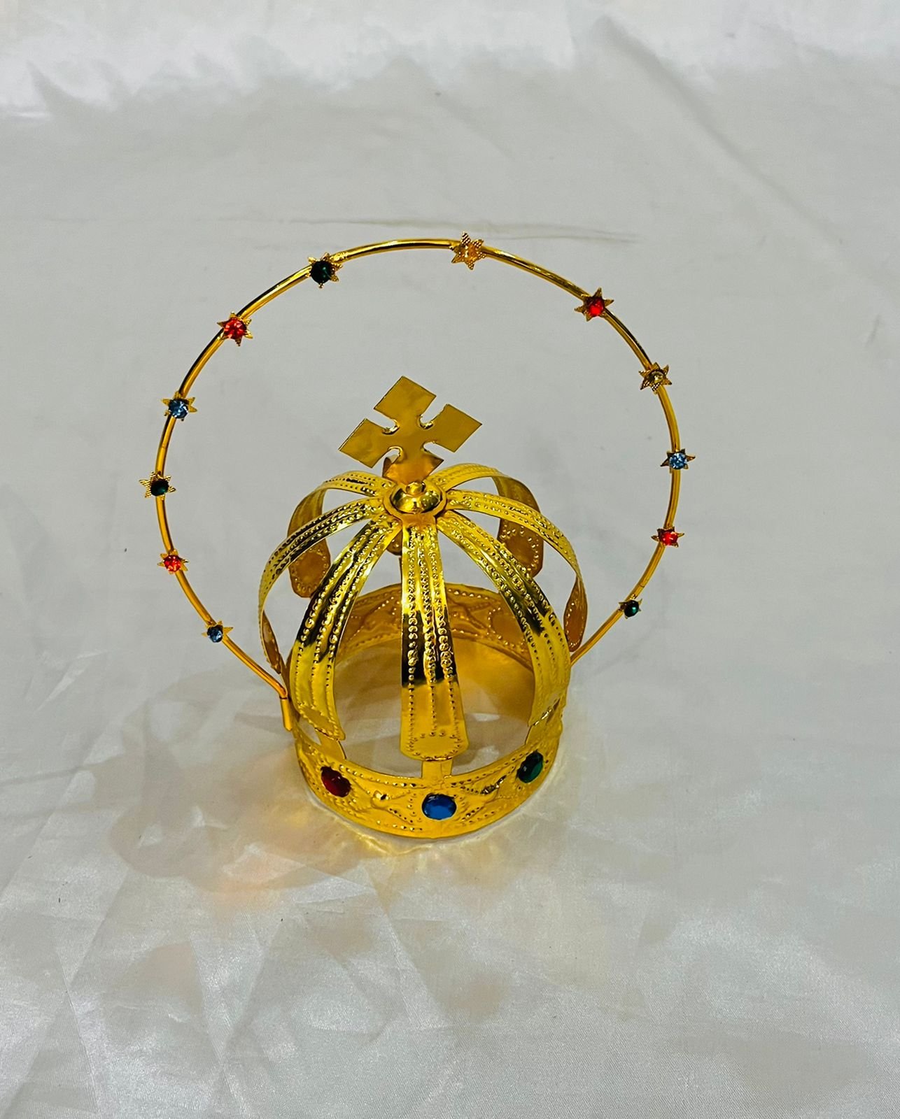 4 Inch Diameter Gold plated crown - la corona del rosario