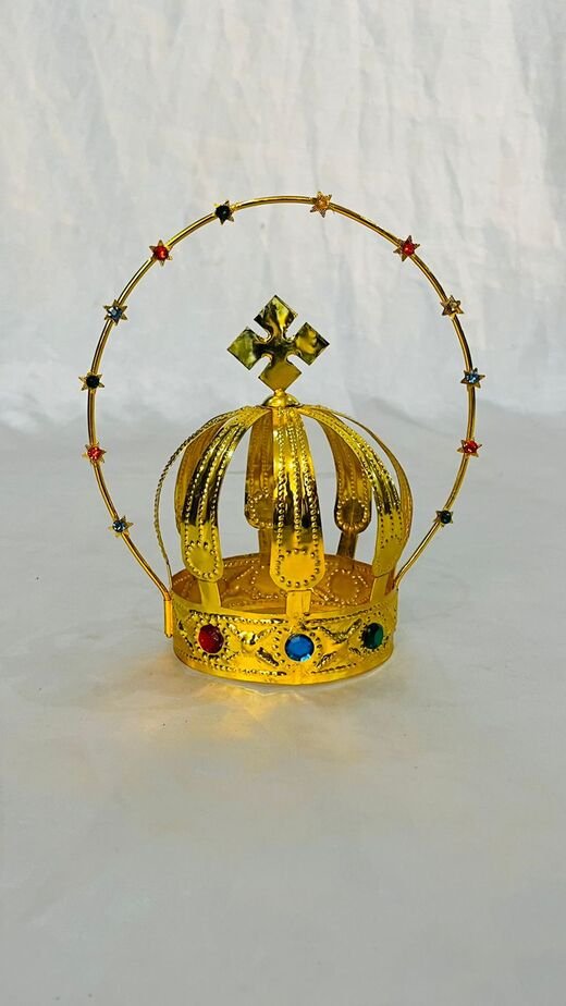 4 Inch Diameter Gold plated crown - la corona del rosario