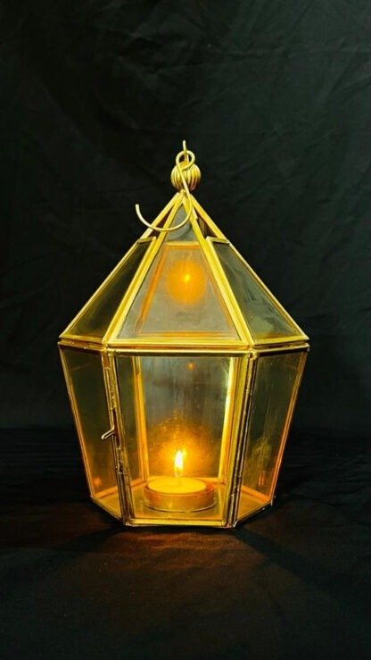 9 Inch Hangable Golden Shade candle stand