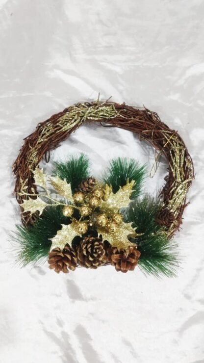 Full Christmas Wreath Decor - 9 Inch Diameter