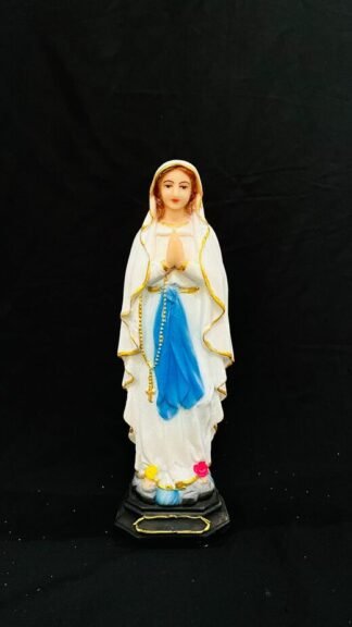 12 Inch Poly Marble Our Lady Of Lourdes Statue