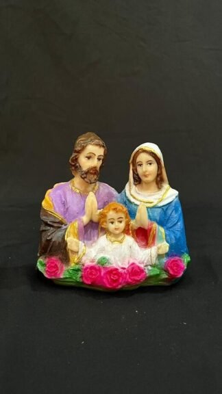 4*4 Inch Poly Marble Holy Family Statue