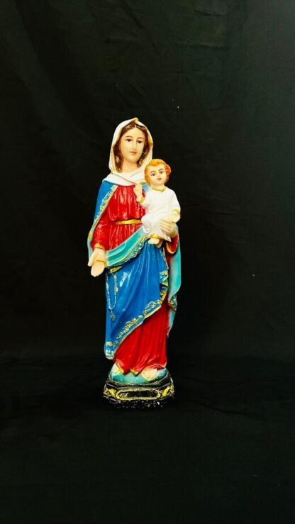 13 Inch Poly Marble Madonna Mary Statue