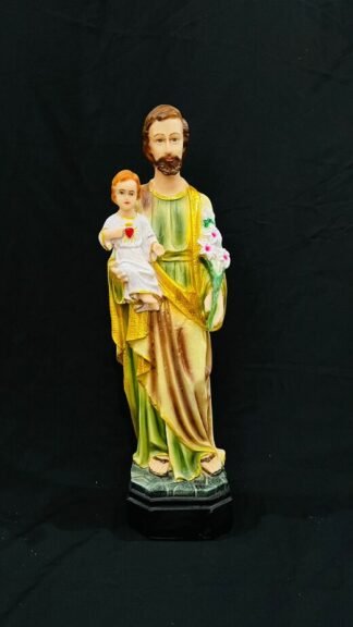 Buy 16 Inch Poly Marble St Joseph Statue Online