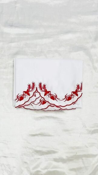 1.5 Meter Red color Thread Embroidered Altar Cloth