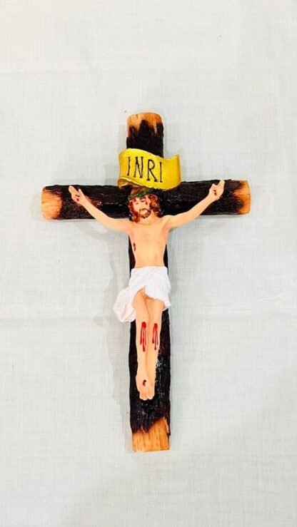 12 Inch Poly Marble Crucifix
