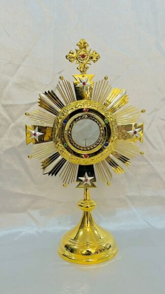 Gold Plated Monstrance 18 Inch