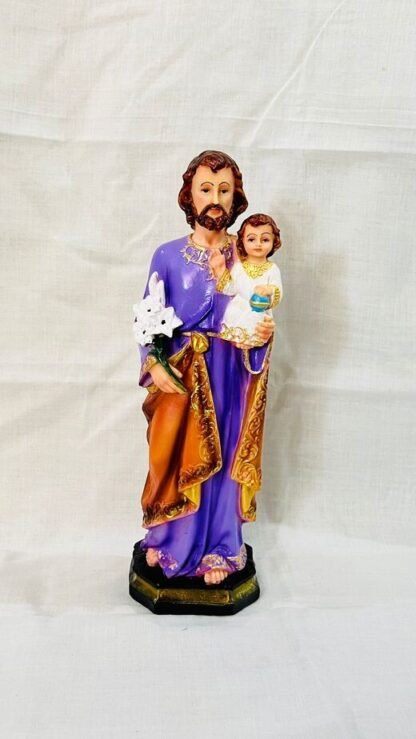 12 Inch Poly Marble St Joseph Statue