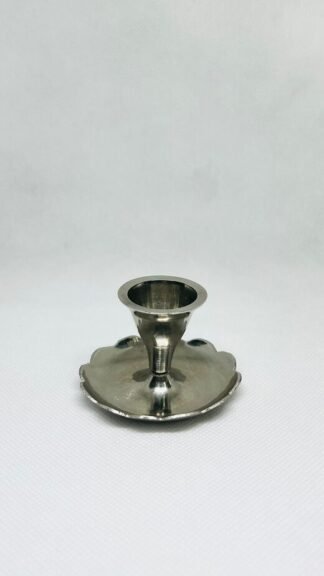 1.5 Inch Brass Silver Plated Candle Stand