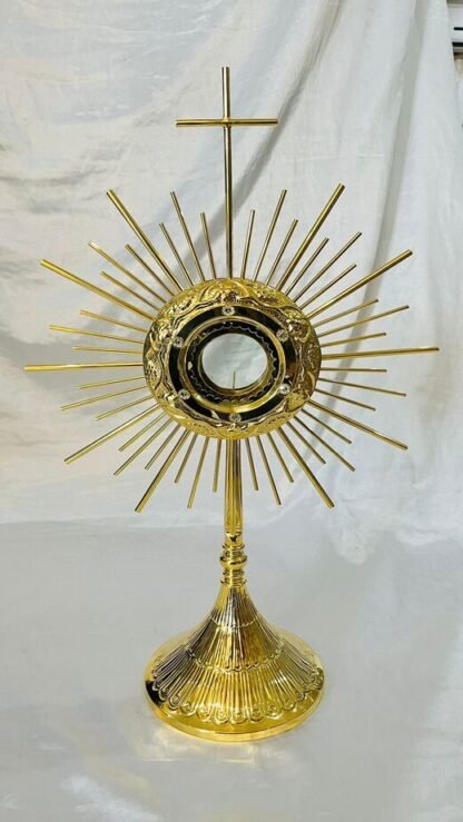 24 Inch Special Design Gold Plated Monstrance