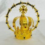 3.5 Inch Diameter Gold plated crown