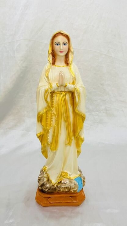 17.5 Inch Fiber Our Lady Of Lourdes Statue