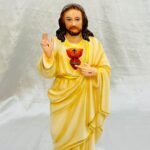 18.5 Inch Fiber Sacred Heart Jesus Statue