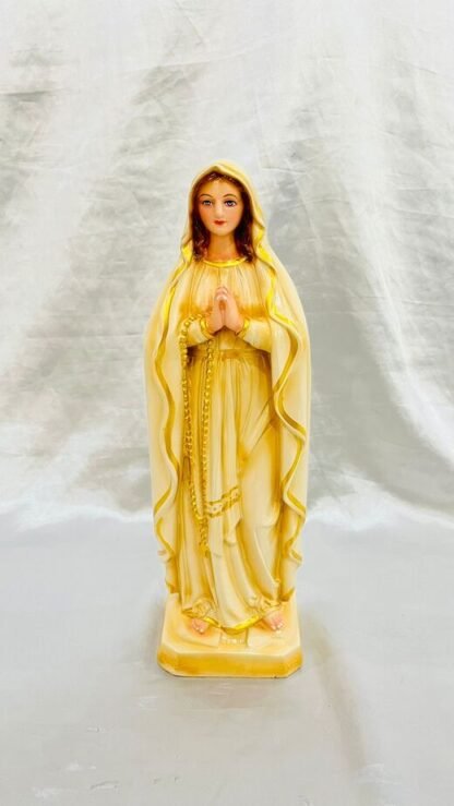 14 Inch Fiber Our Lady Of Lourdes Statue