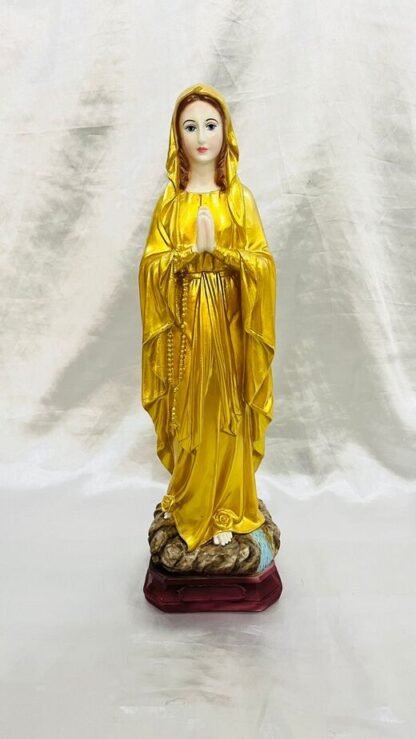 18 Inch Poly Marble Our Lady Of Lourdes Statue