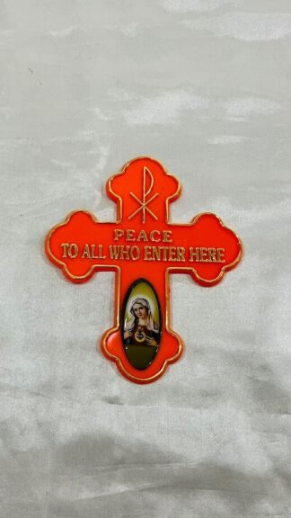 Jesus 6*5 Inch Orange Colored Door Sticker Online