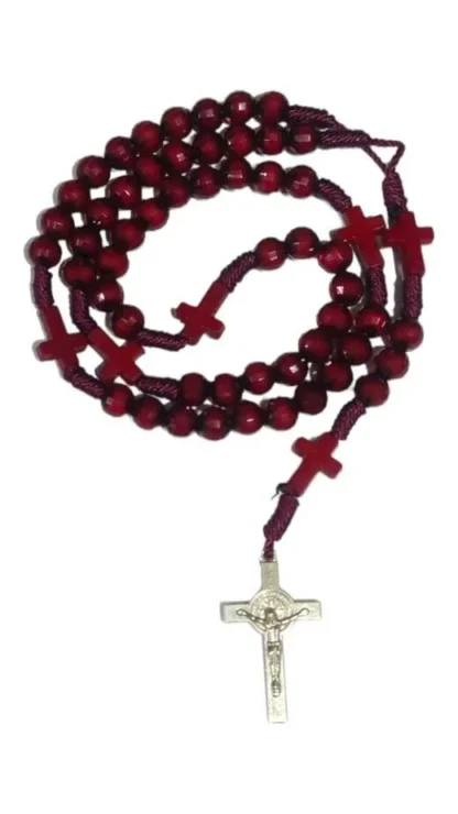 8 MM Red Colored Thread Rosary