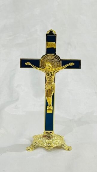 8 Inch Elegant Gold Plated Crucifix