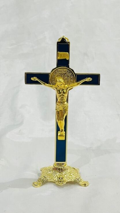 8 Inch Elegant Gold Plated Crucifix