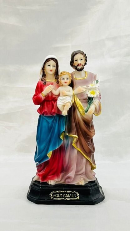 5 Inch Poly Marble Holy Family Statue