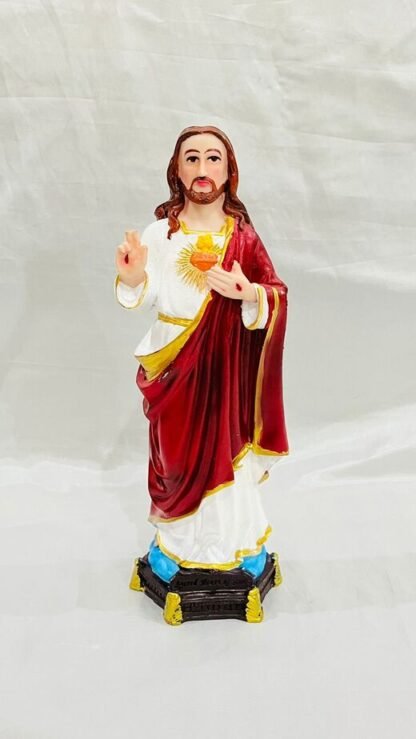 13 Inch Poly Marble Sacred Heart Statue Online
