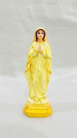 7.5 Inch Poly Marble Our Lady Of Lourdes Statue