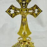 7.5 Inch Elegant Gold Plated Crucifix