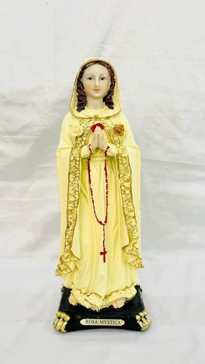 12 Inch Poly Marble Rosa Mystica Statue