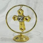 4.5 Inch Elegant Gold Plated Crucifix