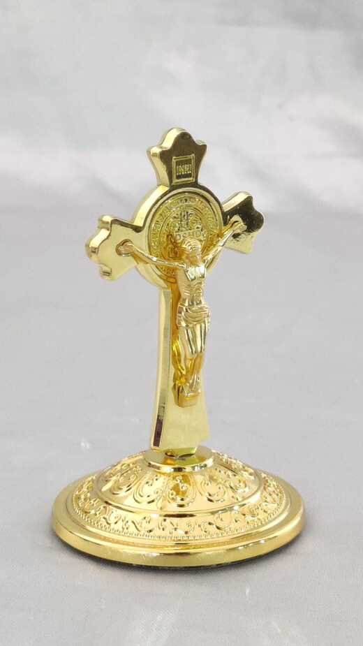 Gold Plated Car Cross - 3 Inch - Image 4