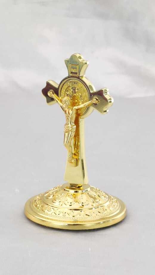 Gold Plated Car Cross - 3 Inch - Image 2