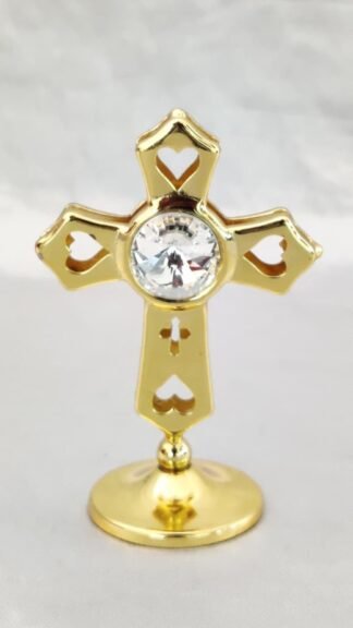 Gold Plated Crucifix For Car - 4 Inch