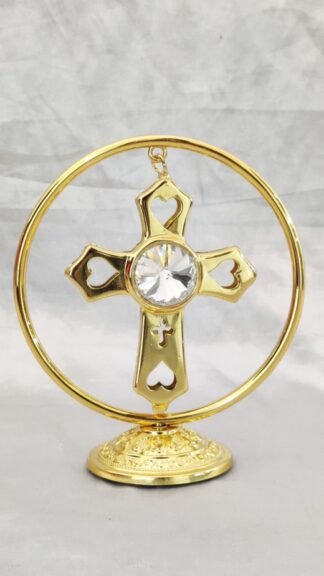 Elegant Gold Plated Crucifix - 4.5 Inch