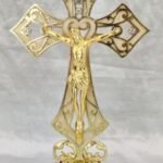 Elegant Gold Plated Crucifix – 8 Inch