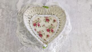 Sacred Heart Floral Lace Basket