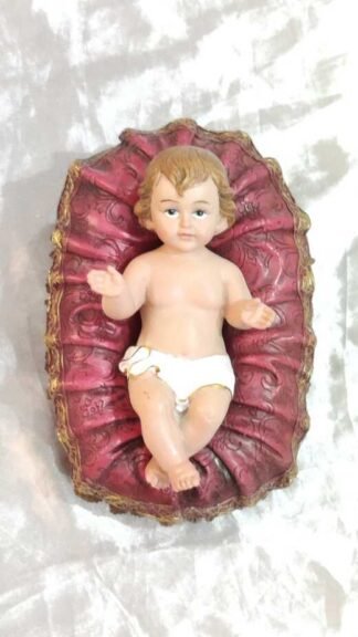 7 Inch Italian Poly Marble Baby Jesus Figure
