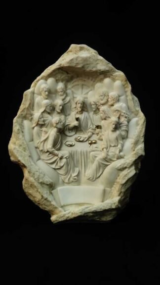 11 Inch Poly Marble Last Supper Family Statue