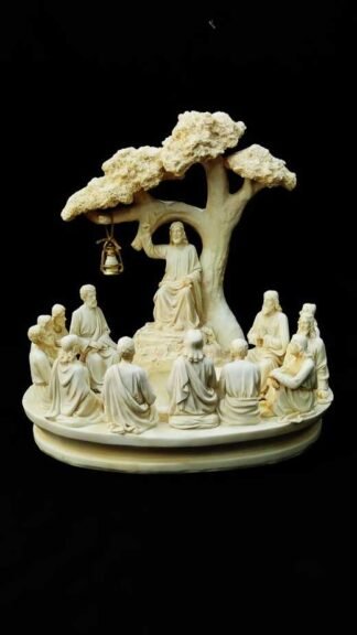 11 Inch Poly marble Sermon On The Mountain Statue