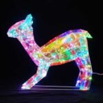 16 Inch Transparent LED Standing Small Reindeer For Christmas Decoration