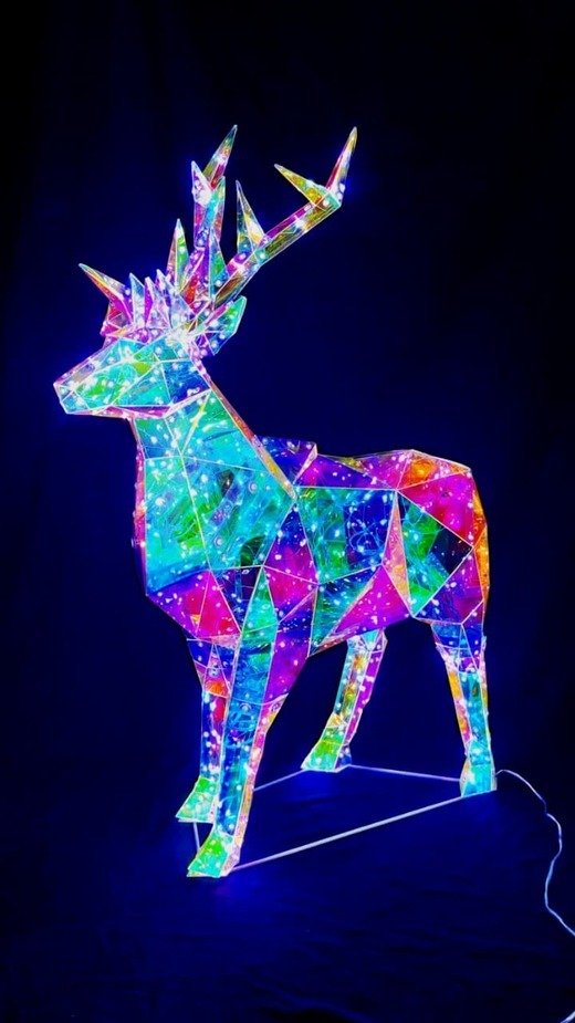 Transparent LED Standing Reindeer For Christmas Decoration - 14x30 Inch - Image 2