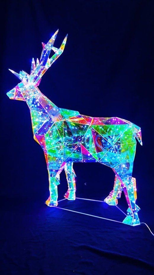 Transparent LED Standing Reindeer For Christmas Decoration - 14x30 Inch - Image 6