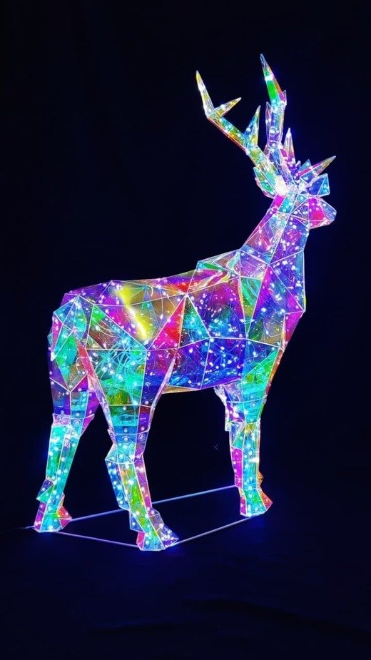 Transparent LED Standing Reindeer For Christmas Decoration - 14x30 Inch - Image 4